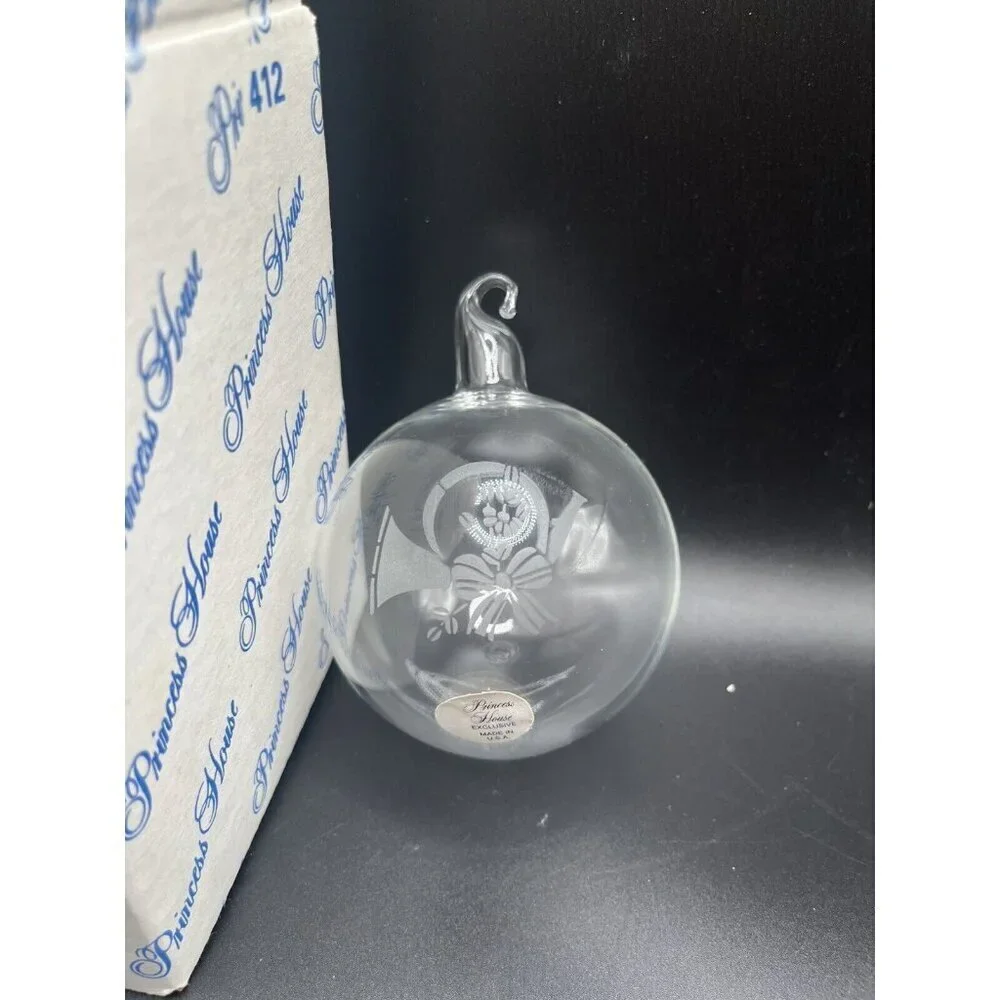 Princess House Crystal Ornament 422 French Horn without Bow